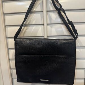 Rebecca Minkoff Black silver‎ hardware Leather Womens Shoulder Bag